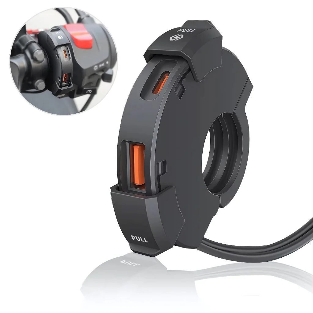 Carregador de Celular Para Moto Rápido Turbo QC3.0 USB Tomada Prova dágua Impermeavel Shopee