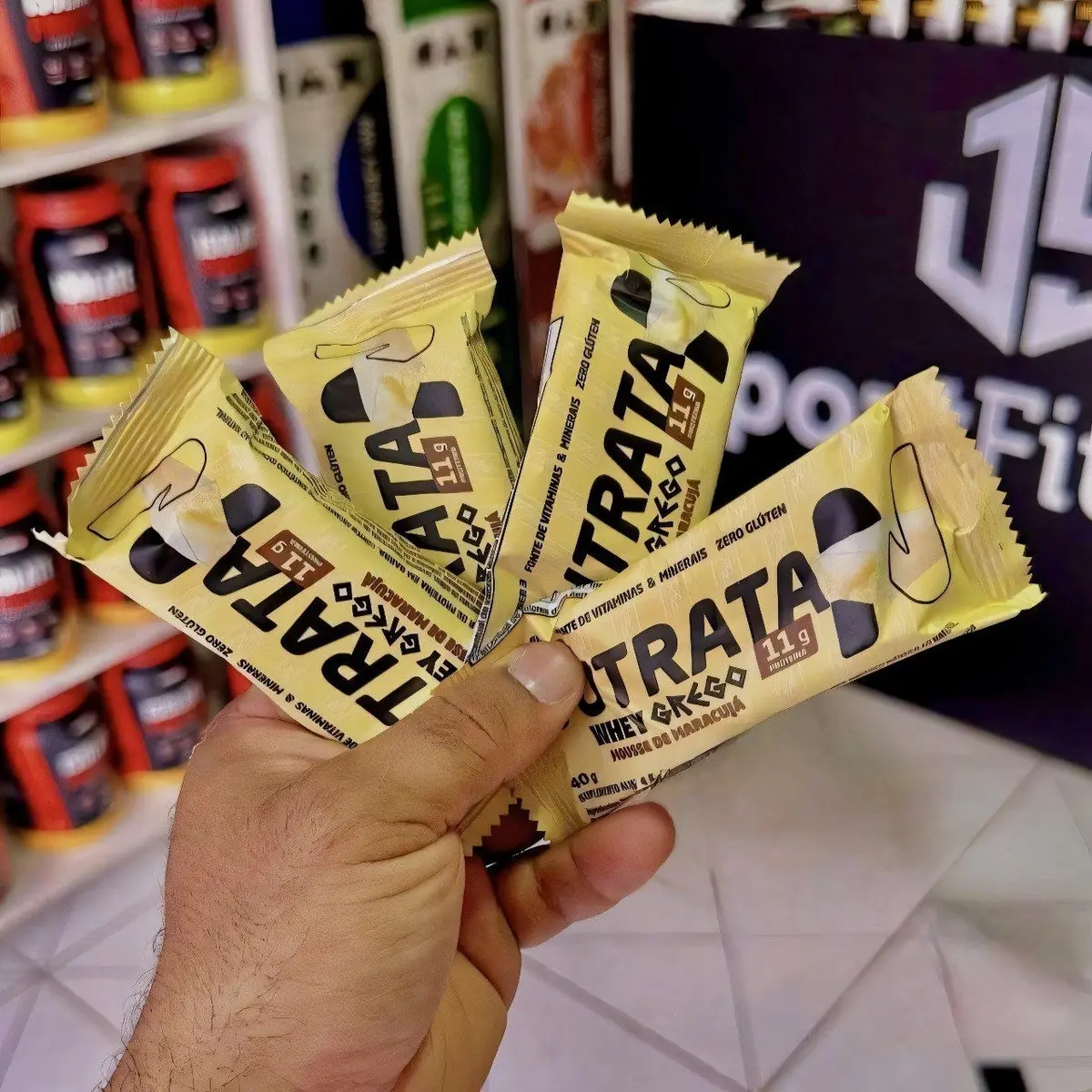 🚀 Barra Whey Grego 40g 12 Unidades Mousse De Maracujá Nutrata Mousse De Maracujá