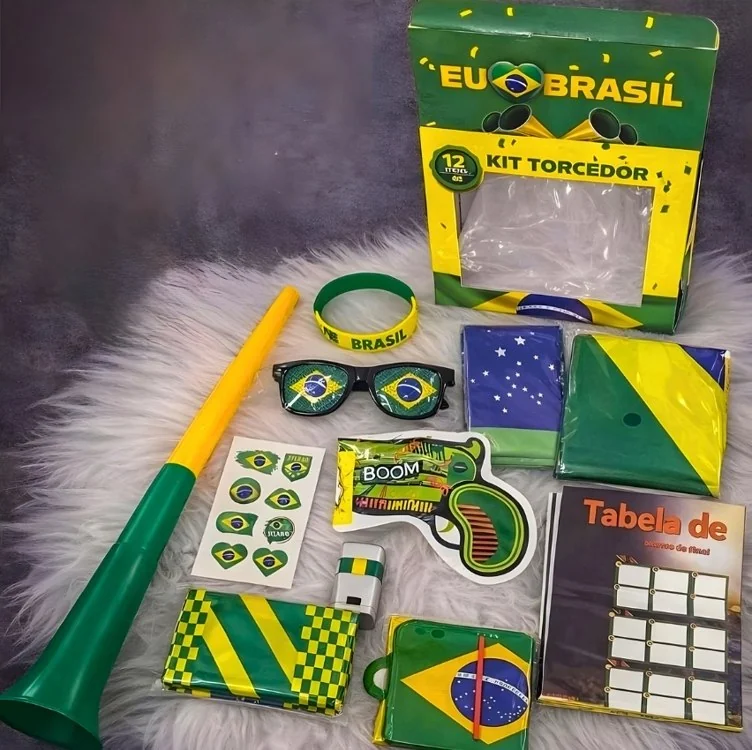 Kit Torcida Brasil Copa 2026 - Bandeira, Vuvuzela E Mais Mercado Livre