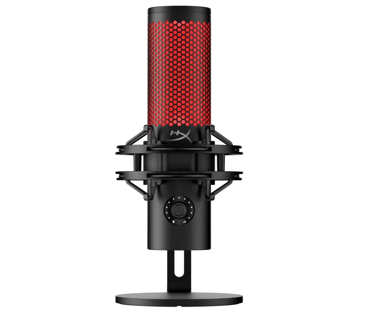 Microfone Condensador USB HyperX QuadCast 2 - Gravação em Alta Resolução para Streaming e Podcasts, com Controles Integrados, Suporte Antichoque Removível, 4 Padrões Polares, Preto (872V1AA)