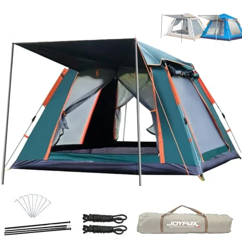 🔥 PARCELADO! Barraca Grande De Camping Automatica Impermeavel 4 Pessoas 240  240  154cm Joyfox (verde escuro)