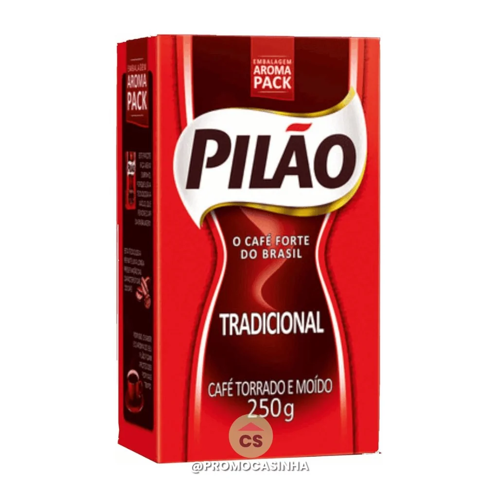 Café Pilão Torrado e Moído Tradicional Vácuo 250 gramas