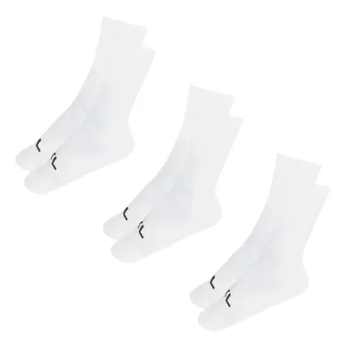 Kit 3 Pares Meias Poliamida Corrida Runing Ciclismo Academia Branco 35 - 42