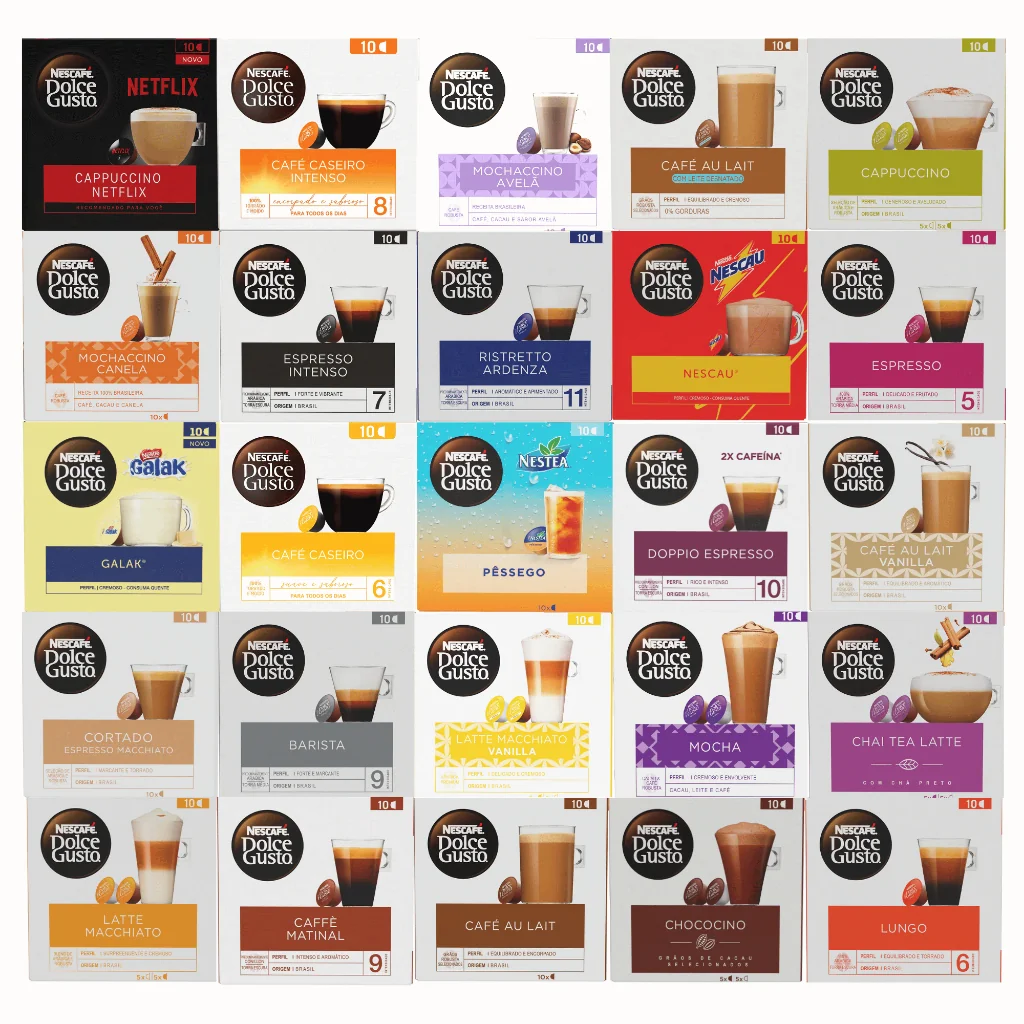 Caixa Café Dolce Gusto 10 Cápsulas Para Máquina Dolce Gusto Sabores A Sua Escolha Original Shopee