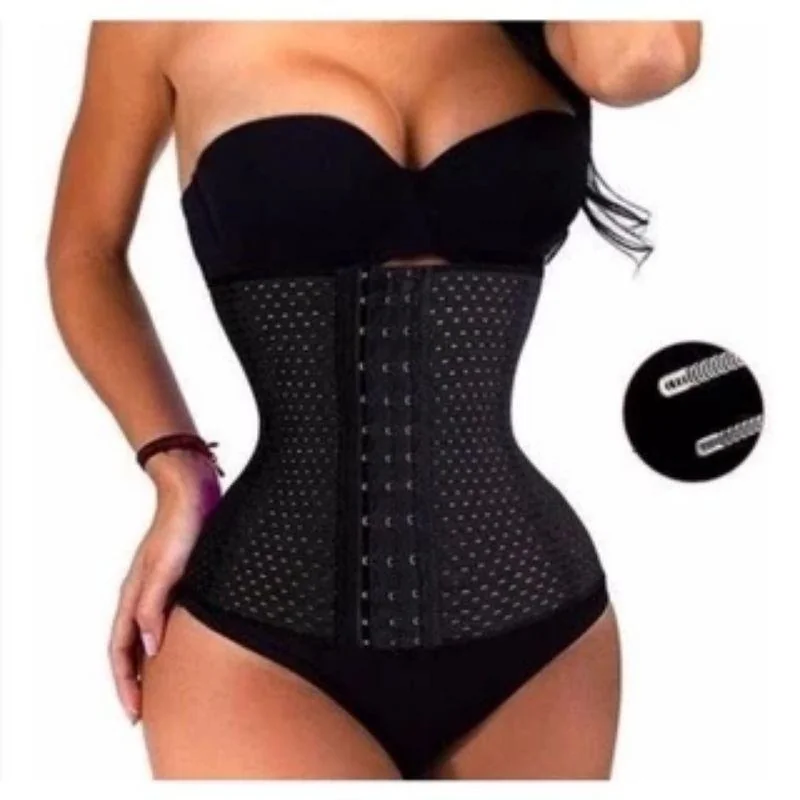 Cinta Abdominal Feminina Modeladora 4 Barbatanas Ajustável Shopee