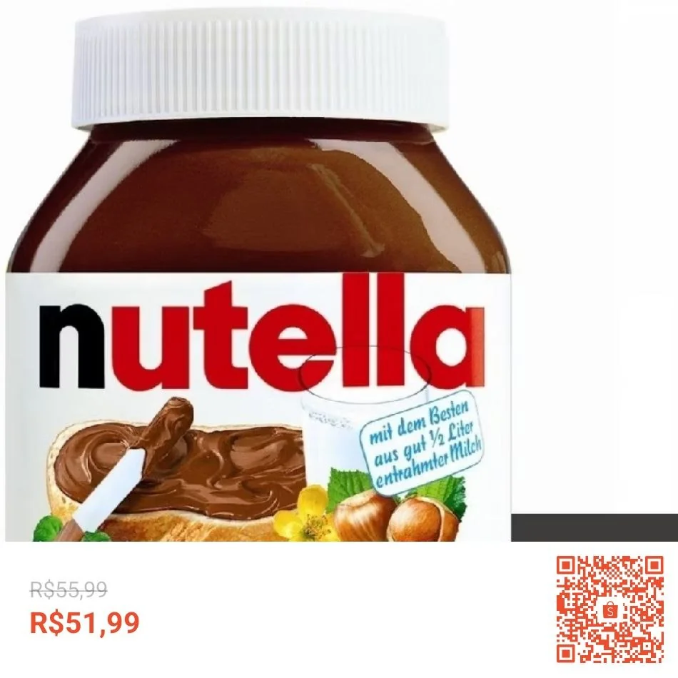 🚀 Creme De Avelã Com Cacau 650GB Nutella