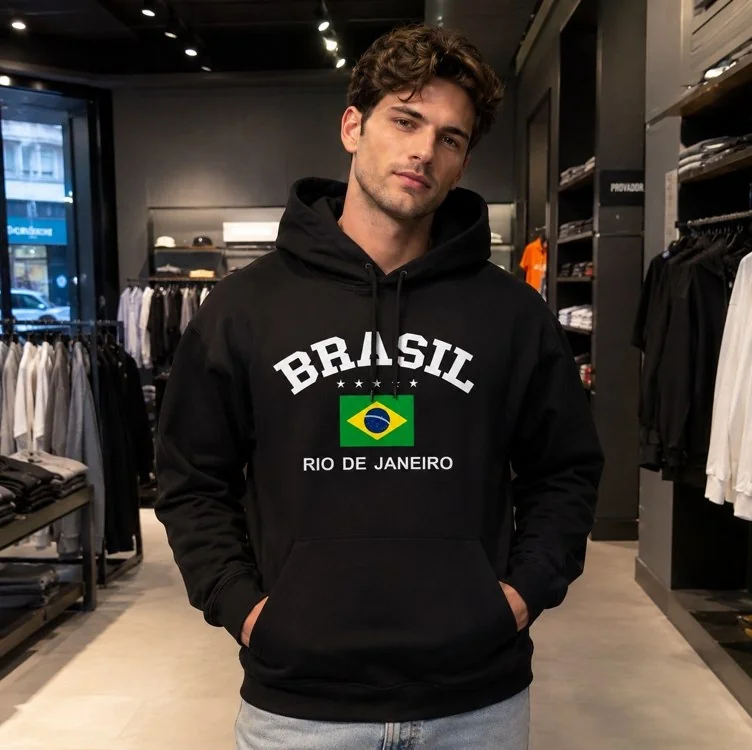 Blusa De Frio Moletom Estampado Com Capuz E Bolso Canguru Mercado Livre