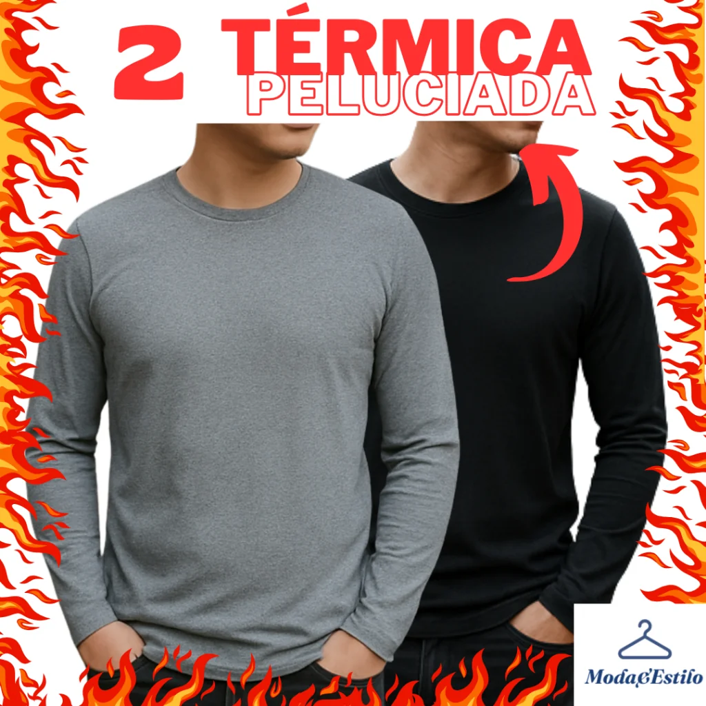 KIT C/2 Blusa de Frio Masculina Segunda Pele Térmica Pelúcida Inverno Manga longa Shopee