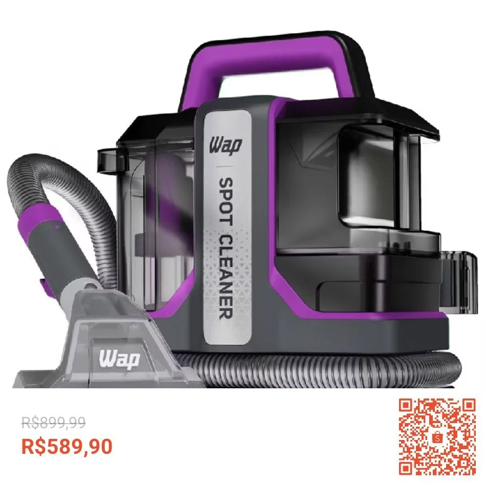 Extratora Higienizadora Portátil Borrifa Esfrega e Extrai Sujeira Colchão Sofá W3 1450W Wap