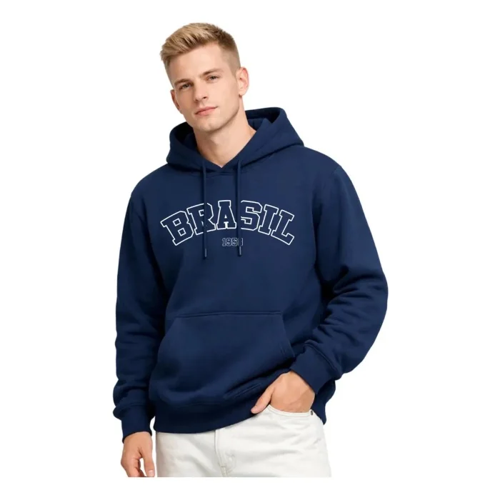 Blusa Moletom Canguru Brasil com Capuz Mercado Livre