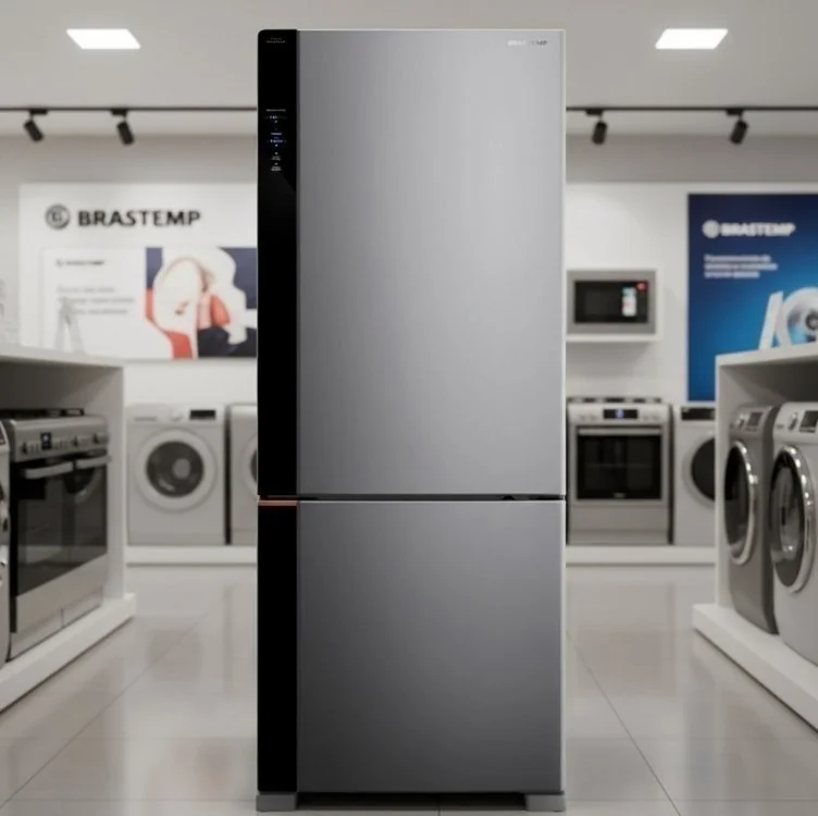 Geladeira Inteligente B= Smart Brastemp Frost Free Inverse 500 Litros Cor Inox - BRE66AK Bivolt