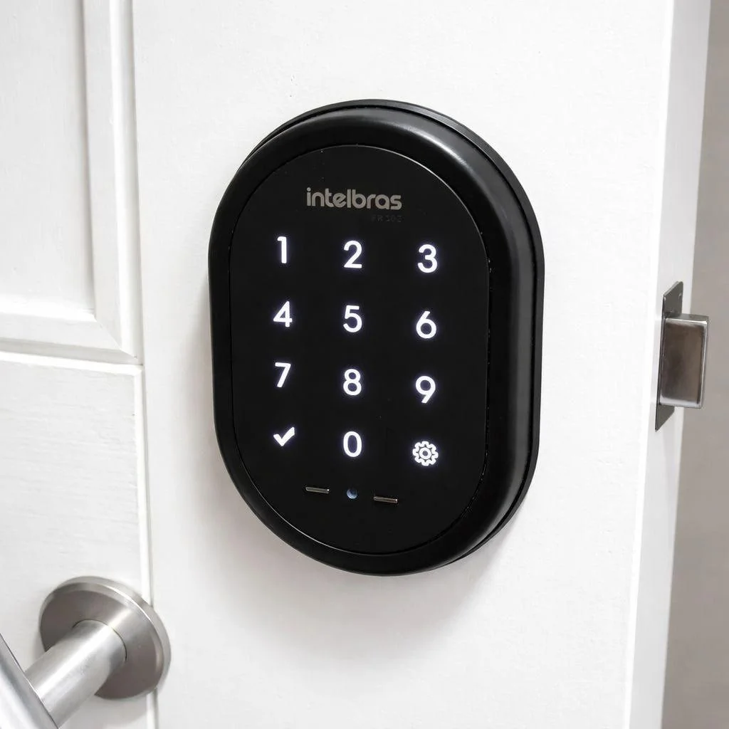 Fechadura Digital De Sobrepor Fr 102 Preto Intelbras