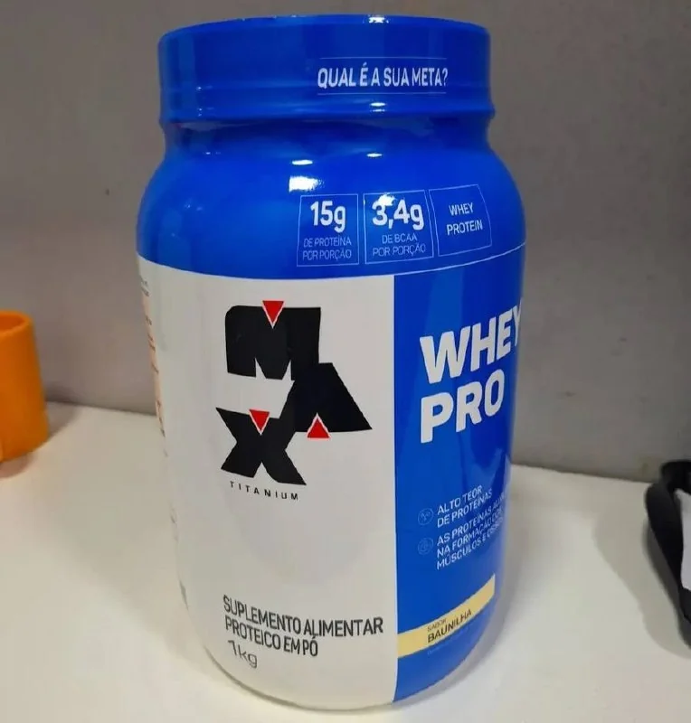 Whey Protein Whey Pro Max Titanium 1kg - Chocolate Mercado Livre