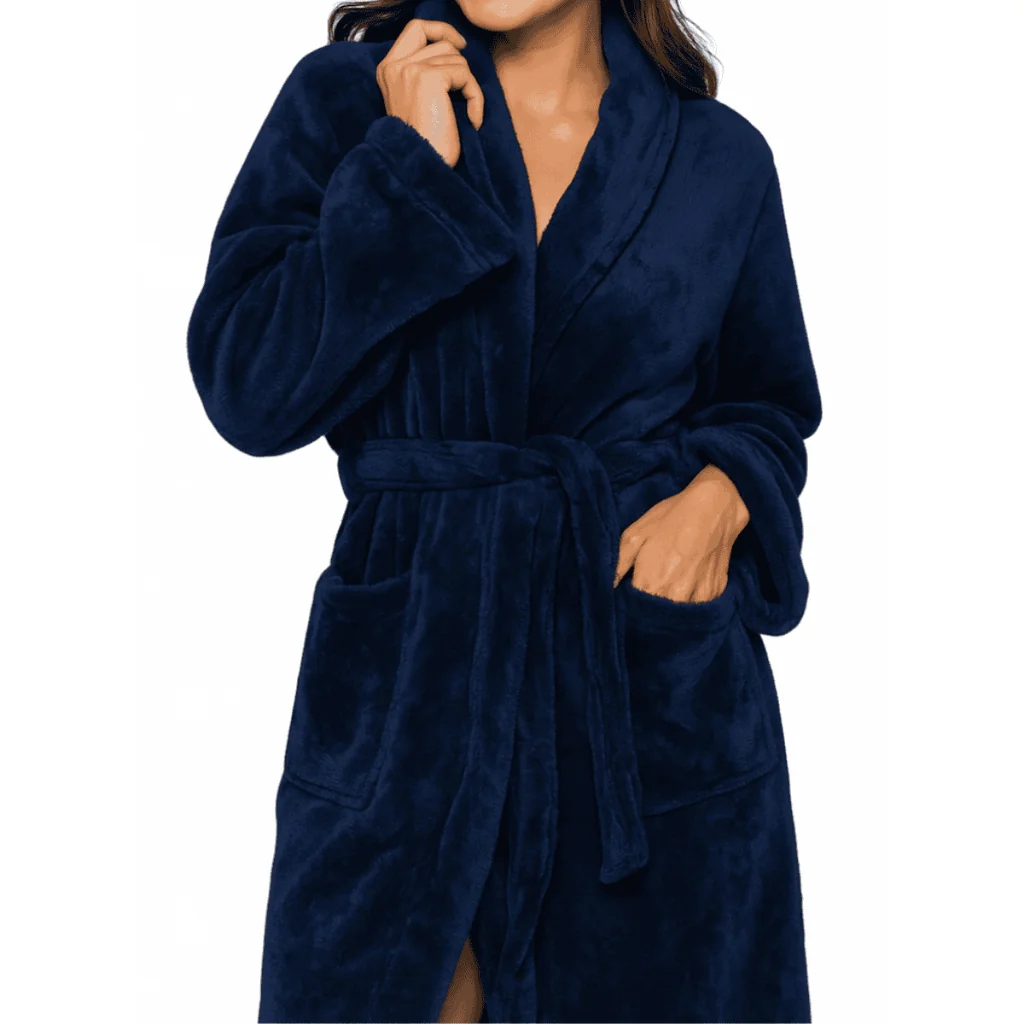 Roupão Plush Aveludado P, M, G e GG Microfibra Com Faixa E Bolso Inverno Shopee