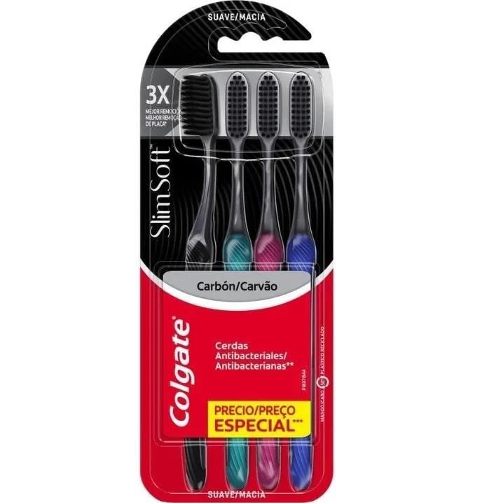 Colgate Escova De Dente Slim Soft 4 Unidades