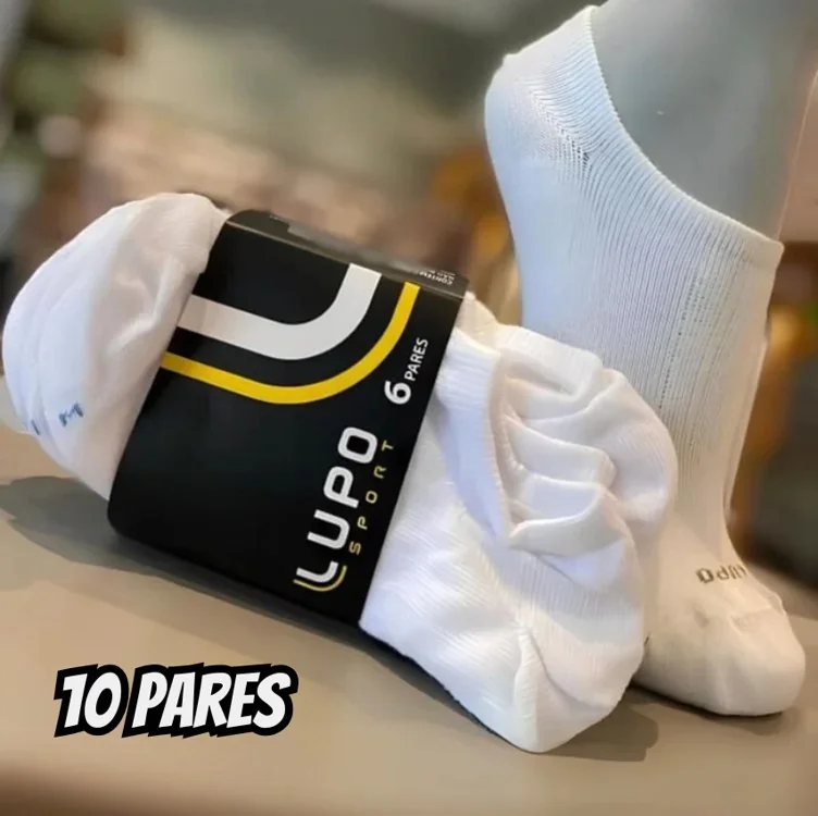 Kit 10 Pares De Meias Lupo Soquete Invisível Sport