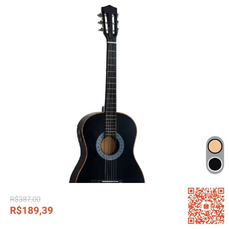 Violão Musical Queen's Adulto Cordas Nylon e Aço Acústico Para Iniciantes