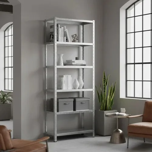 Estante Prateleira De Aço 60cm 6 Bandejas Galvanizada Prateado