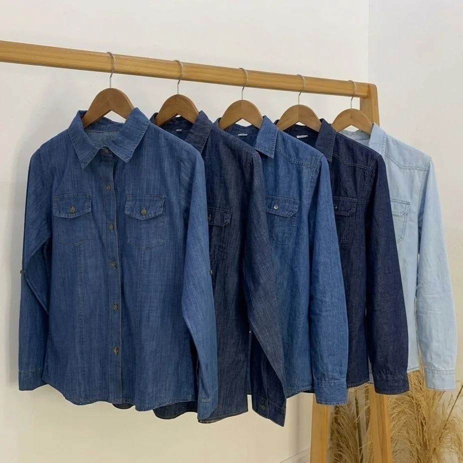 Kit 2 Camisas Jeans Slim Social Mercado Livre