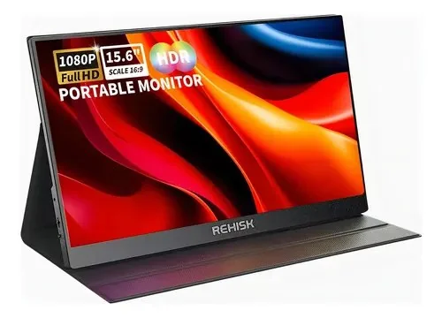 Monitor 15,6'' Fhd 1920x1080 Hdmi/usb-c 60hz Portatil Rehisk Re-15.6fc - Preto 127/220v