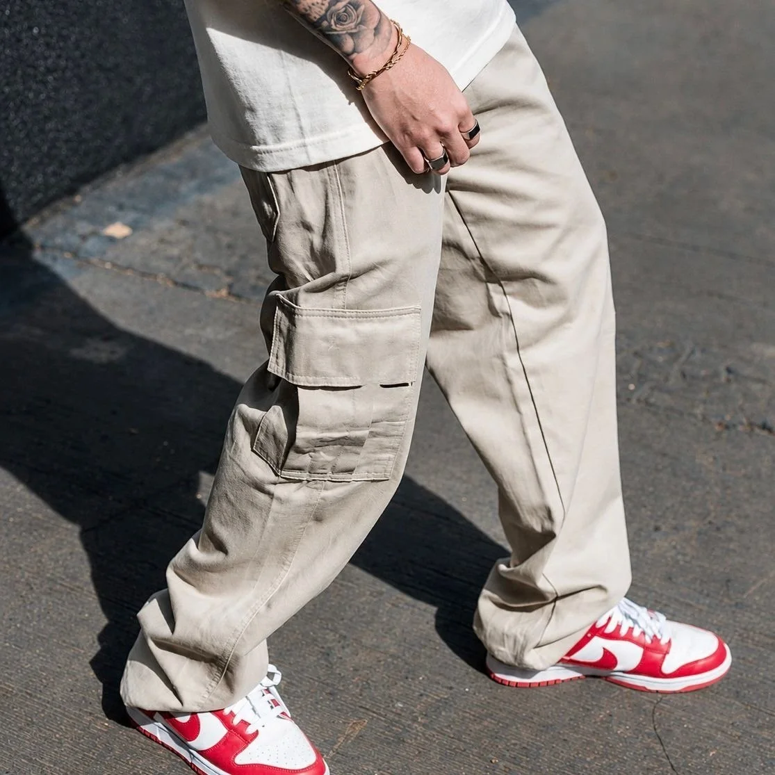 Calça Jogger Cargo Com Punho Sarja Mercado Livre