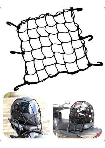 Rede Elástica Capacete Aranha Moto Bagageiro Bike Redinha
