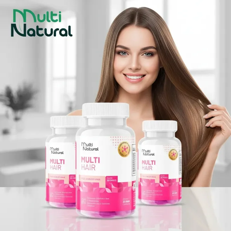 Colágeno Hidrolisado Multi Hair Pote 30 Capsulas Pele Cabelo e Unhas - Multi Natural Shopee