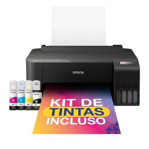 🔥 PARCELADO! Impressora Epson EcoTank L1250 - Tanque de Tinta Colorida, Wi-Fi Direct, Comando de voz, Bivolt, Cor: Preto