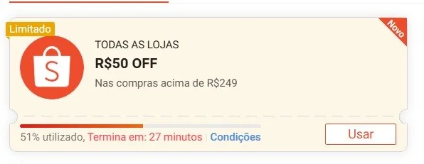 NOVO CUPOM SHOPEE!