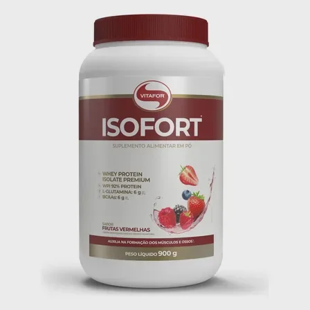 Whey Protein Isolado Isofort Frutas Vermelhas 900g Vitafor Mercado Livre