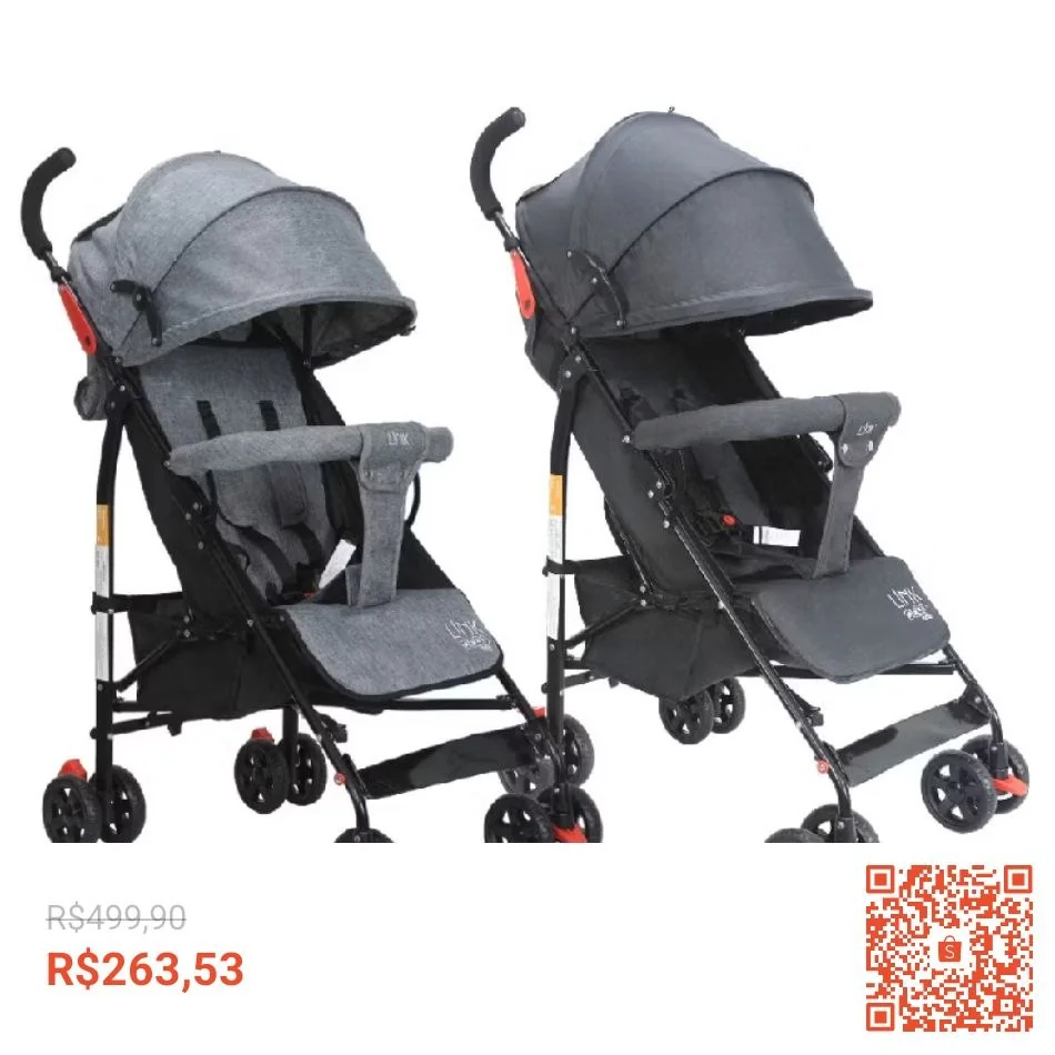 Carrinho de Bebê Guarda Chuva LINK Até 15kgs Maxi Baby