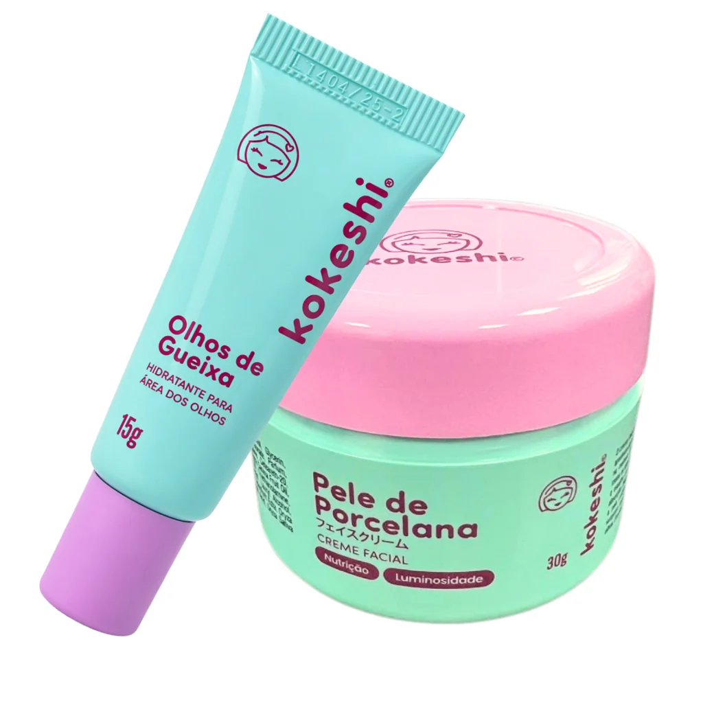 Kit Dupla Renovadores Faciais Kokeshi Pele Porcelana Olhos Gueixa Shopee