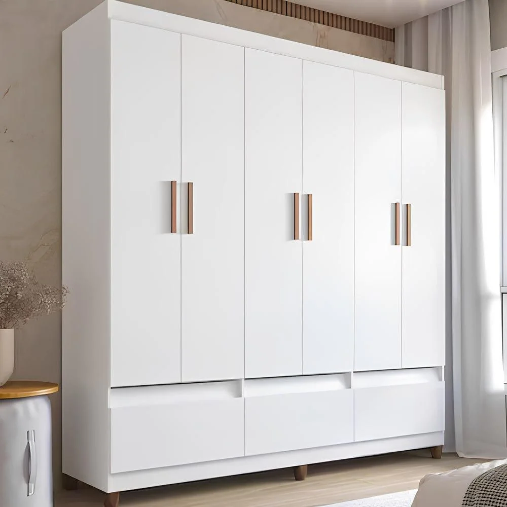 Guarda-roupa Bartira Ilhéus Com Cabideiro - Branco