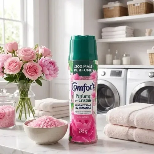 Comfort Boom Odorizador de Roupas Cristais de Perfume Euforia Floral 275gr