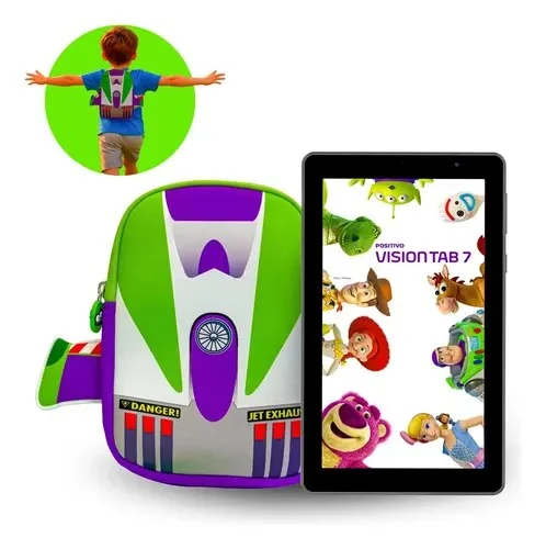 🇧🇷🇧🇷🇧🇷 Tablet Infantil Positivo Vision Tab 7 Toy Story Disney 3gb Ram 64gb (expansível Até 512gb) Octa-core Tela 7 Wi-fi... Preto