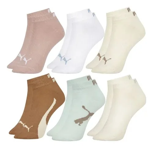 6 Pares Meias Puma Original Cano Baixo Curto Soquete Algodão