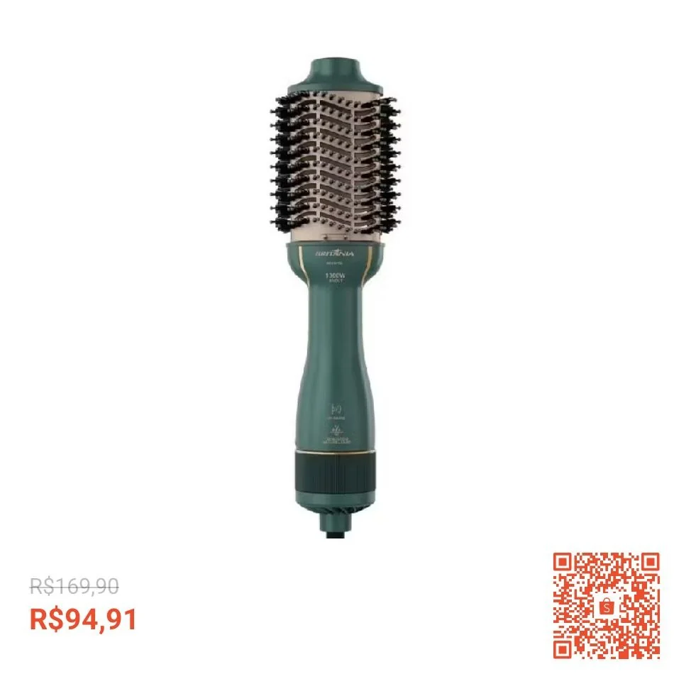 Escova Secadora Britânia 3 em 1 Cerâmica Infrared BES13VD