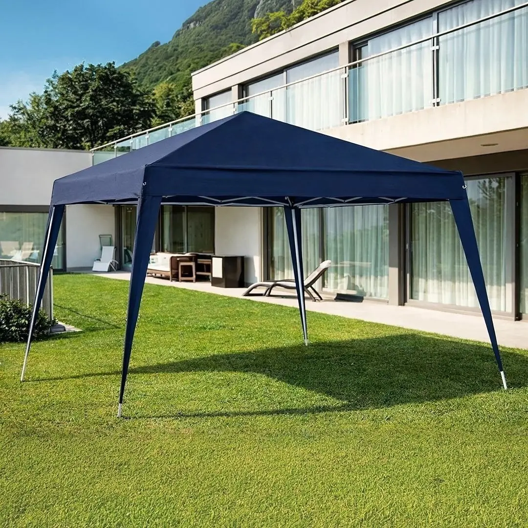 Tenda Gazebo Azul Polietileno 3x3 Metros Desmontável Camping Praia Pésca Usd Azul-marinho