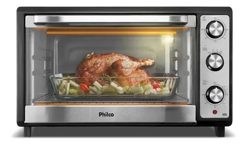 Forno Elétrico Philco 65l Dupla Resistência Pfe65 220v Preto