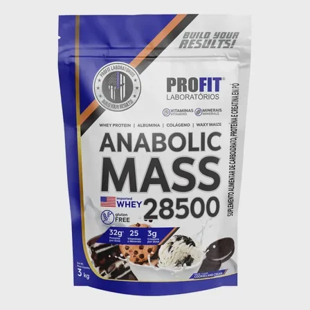 Suplemento em Pó Profit Labs Anabolic Mass 28500 Cookies and Cream 3kg Mercado Livre