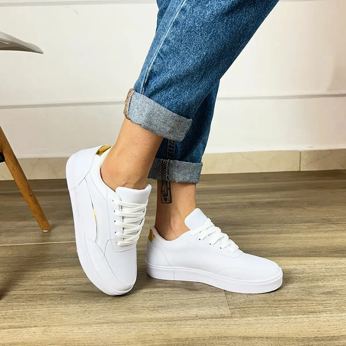Tênis Feminino Casual Leve Retrô Clássico Mercado Livre