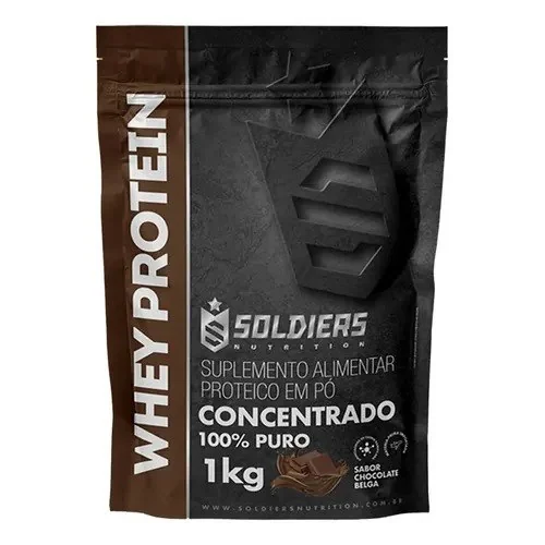 Whey Protein Concentrado 1kg Chocolate Belga Soldiers Nutrition Mercado Livre