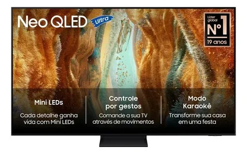 Samsung Vision Ai Tv 55  Neo Qled Ultra 4k Qn70f 2025, Mini Led, Processador Com Ai, Controle Por Gestos, Modo Ai, Painel Até 144hz