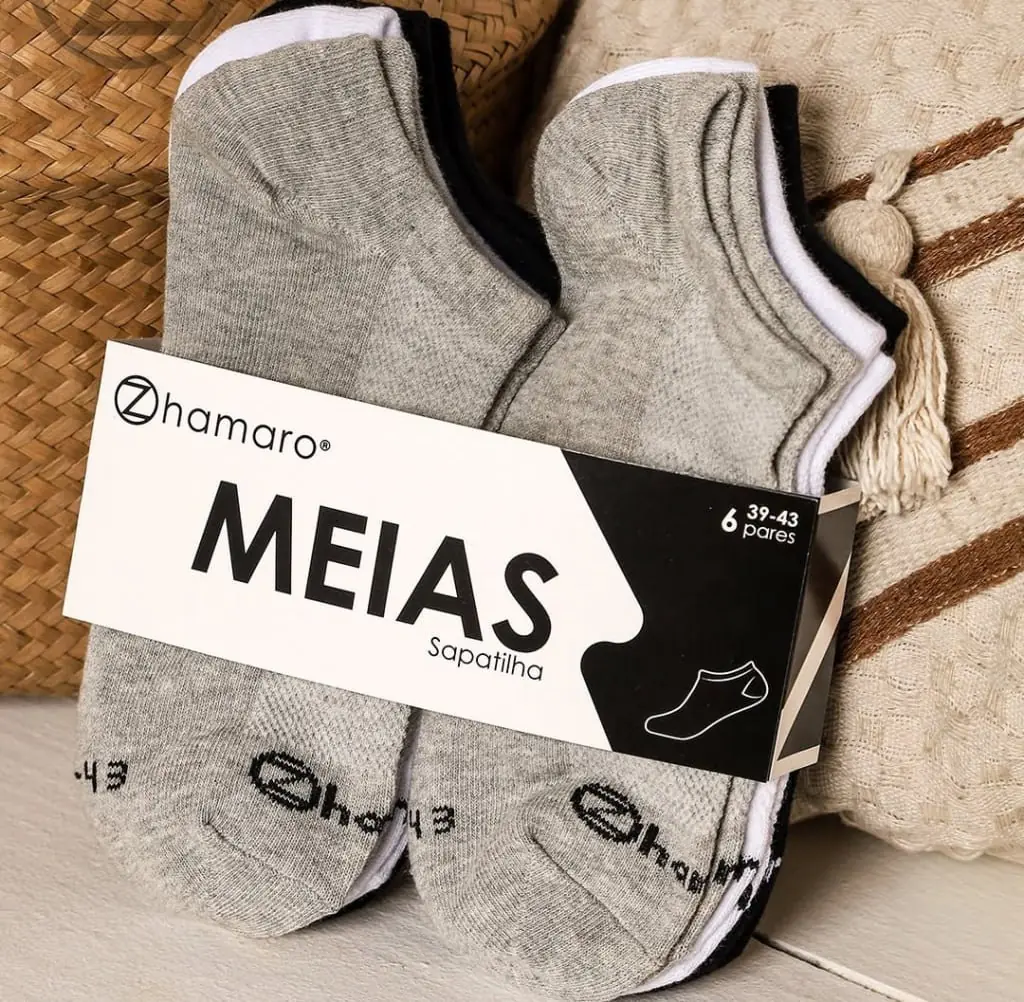 Kit 6 Pares Meia Zhamaro Premium Sapatilha Invisível Soquete Mercado Livre