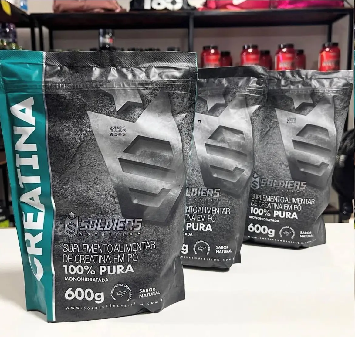 Creatina Monohidratada 1200g Soldiers Nutrition 100% Pura Sem Sabor