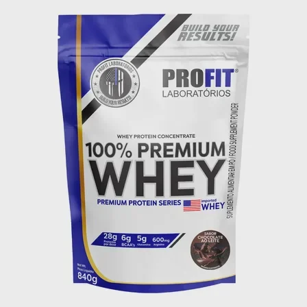 Whey Protein 100% Concentrado Premium 840g Profit Sabor Chocolate Mercado Livre