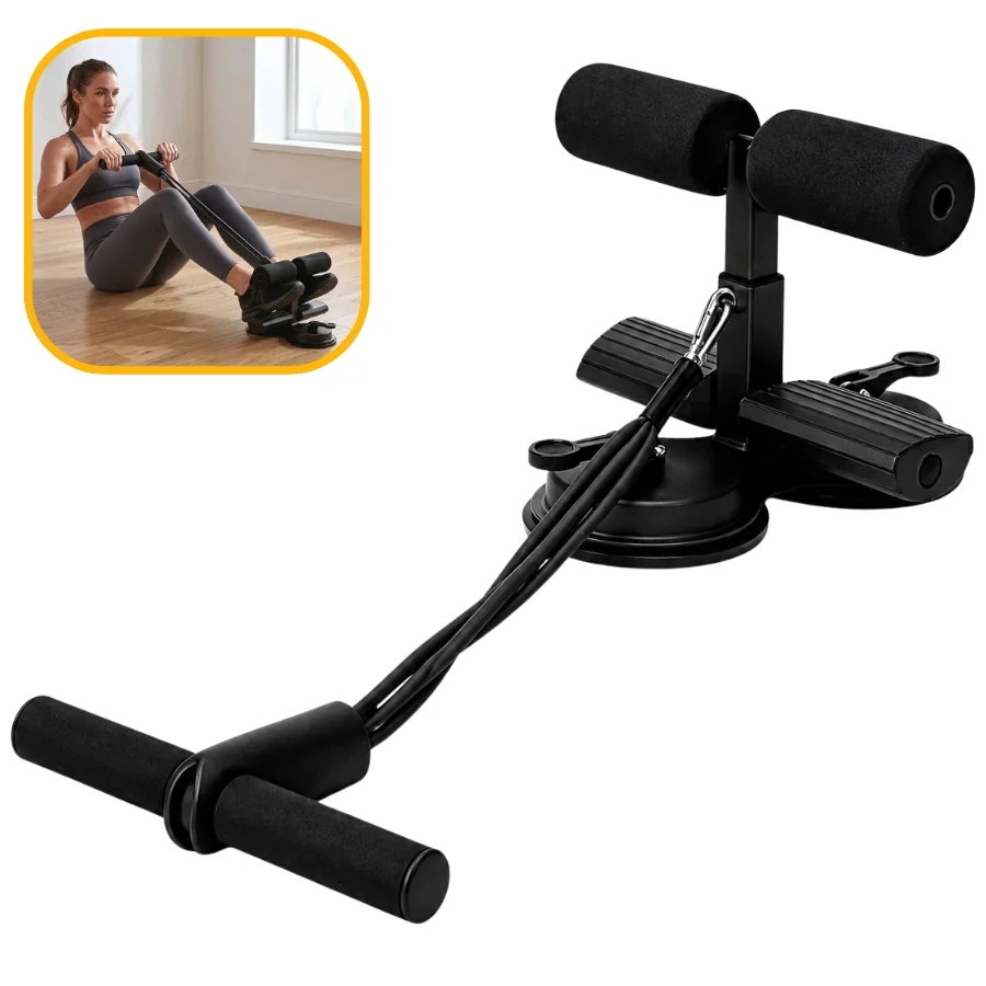 Aparelho Abdominal Ventosa Unissex Fitness Auxiliar Equipamento Treino em Casa Dispositivo Pé Fixo Shopee
