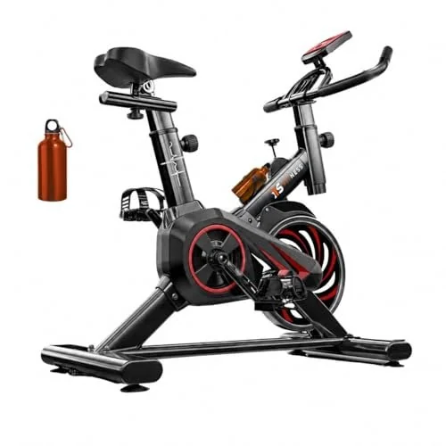 Bicicleta Ergométrica Fitness Para Cardio E Musculação Academia Com Base Cor Preto E Vermelho Marca Its 8kg Inercia