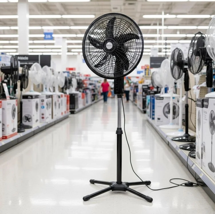 HEPTA WORLD Ventilador de Coluna, Resfriamento, Silencioso, Design Slim para Casa Escritório (PRETO, 220V, 1011)