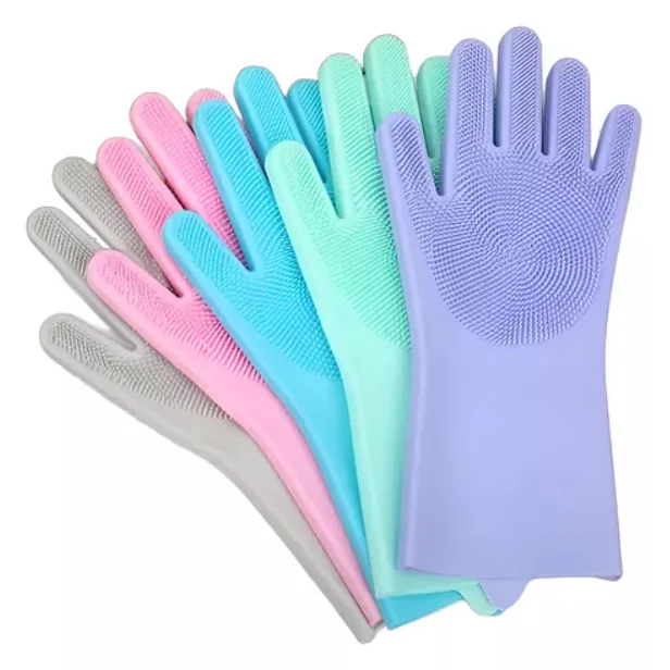 Kit 2 Pares De Luvas Silicone Limpeza Multiuso Pet Louça Shopee
